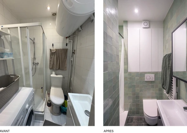 AVANT / APRES SALLE DE DOUCHE 