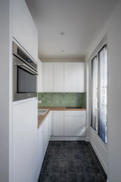 Aménagement petite cuisine Levallois, Marion Millet Architecte 