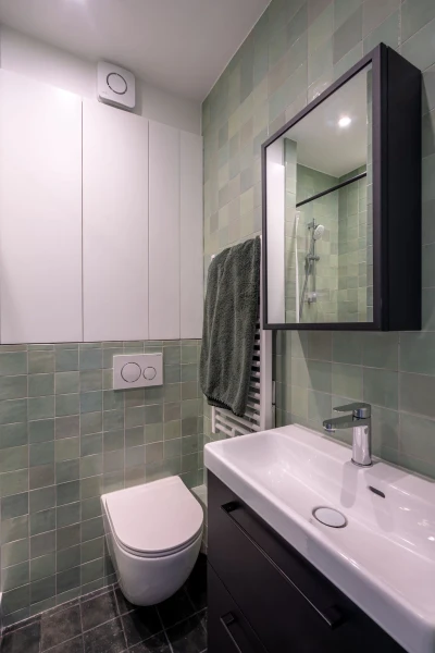Aménagement petite salle de douche, Levallois, Marion Millet Architecte
