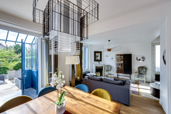 Rénovation maison Suresnes, Salle à manger-salon, Marion Millet Architecte.