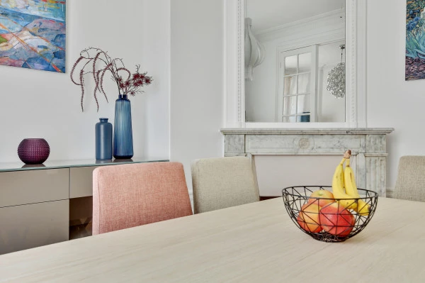 Rénovation appartement haussmannien, Salle à manger, Paris 7ème, Marion Millet Architecte. 