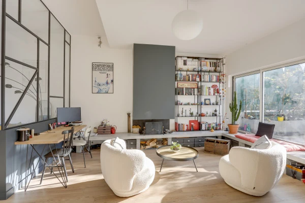 Salon, verrière sur mesure, Marion Millet Architecte