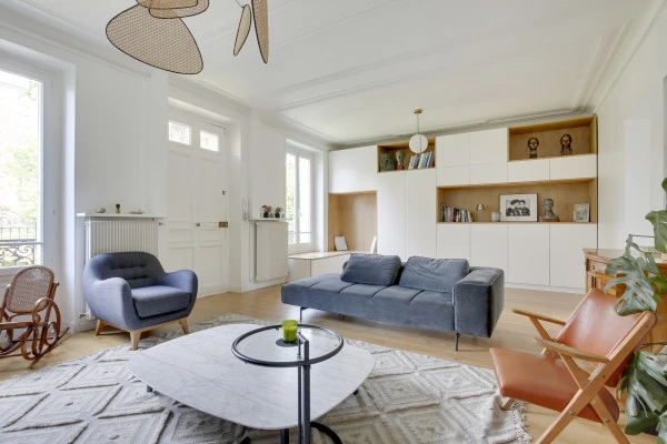 Rénovation maison Bois-Colombes meuble sur mesure. Marion Millet Architecte 