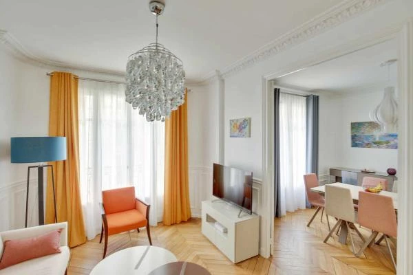 Rénovation appartement haussmannien, Salon, Paris 7ème, Marion Millet Architecte. 