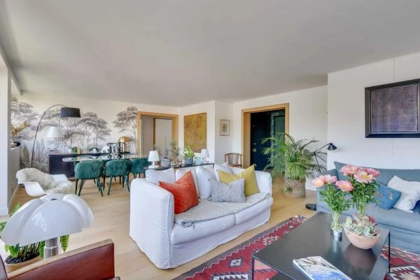 Rénovation appartement Boulogne-Billancourt, Salon. Marion MILLET Architecte.
